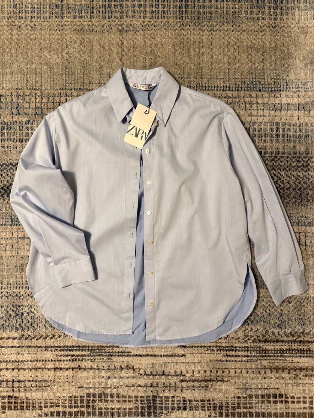 ZARA Light Blue Classic Button-Up Shirt
